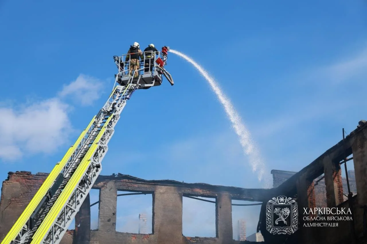 "Rescuers targeted in Russian airstrike on Kharkiv."