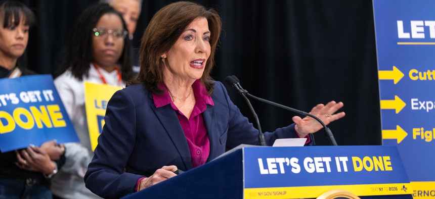 Hochul gains mid-year budget cut power.
